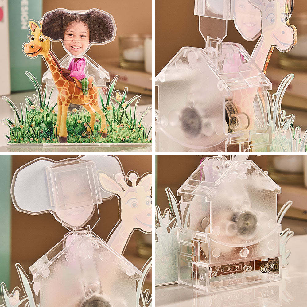 Personalized Face Kids and Animal Shaking Head Standee Gift for Kids - mysiliconefoodbag