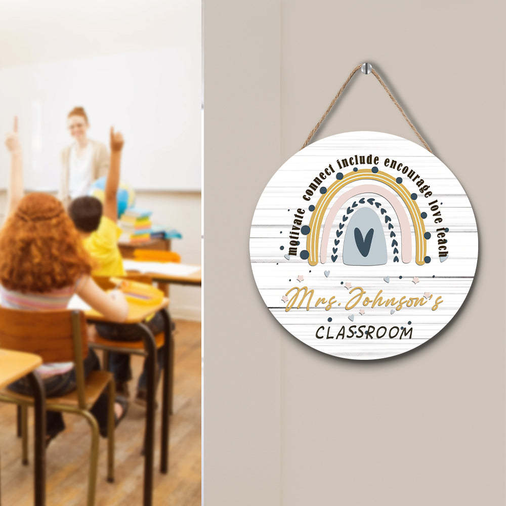 Custom Teacher Name Sign, Back to School Gift -