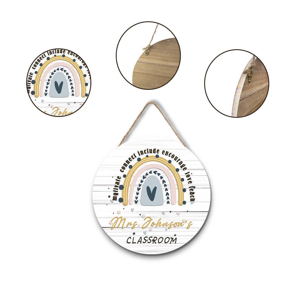 Custom Teacher Name Sign, Back to School Gift -