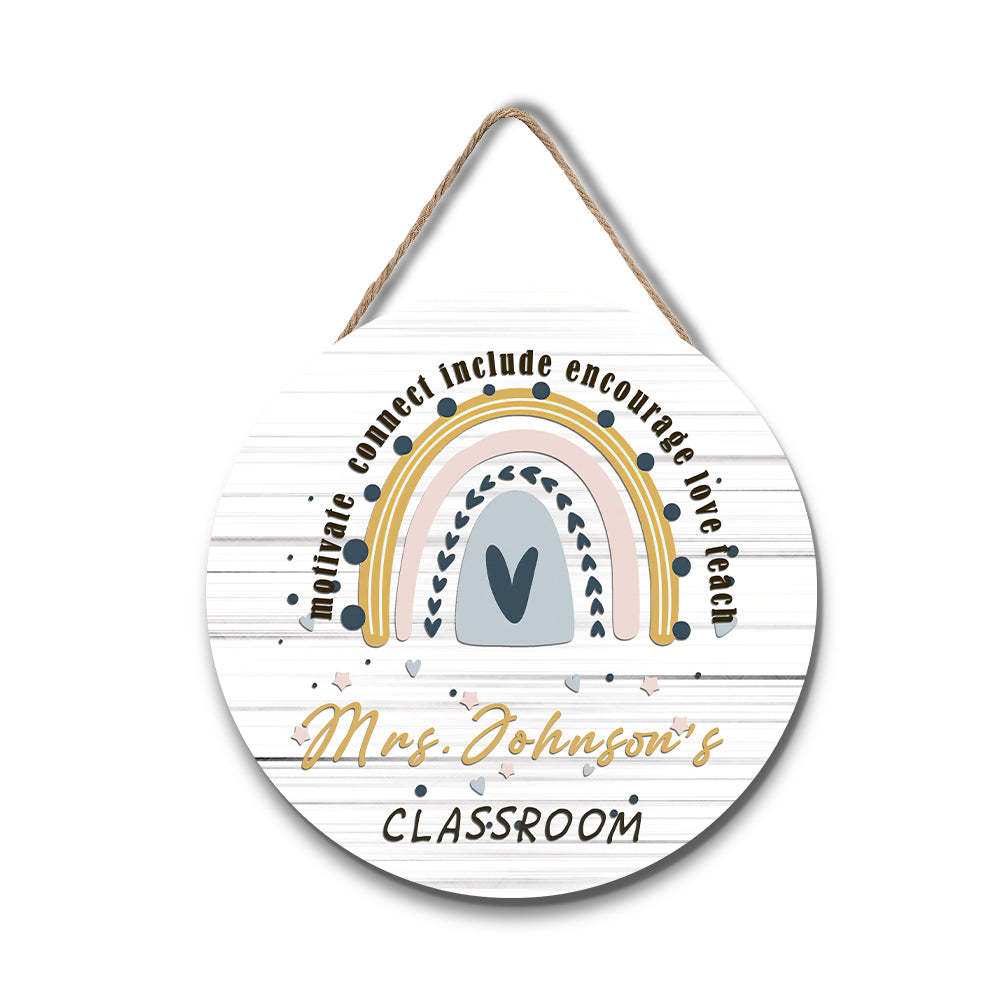 Custom Teacher Name Sign, Back to School Gift -