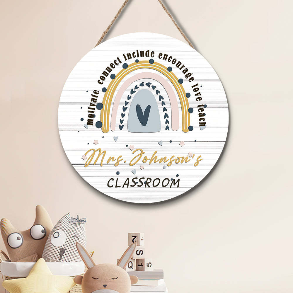 Custom Teacher Name Sign, Back to School Gift -