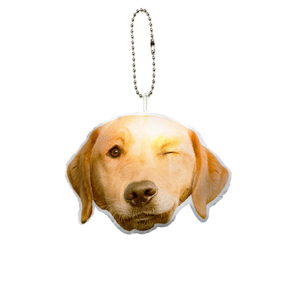 Custom Pet Face Mini Plush Hanging Ornaments with Voice Decorations for Christmas Gifts - Get Photo Blanket