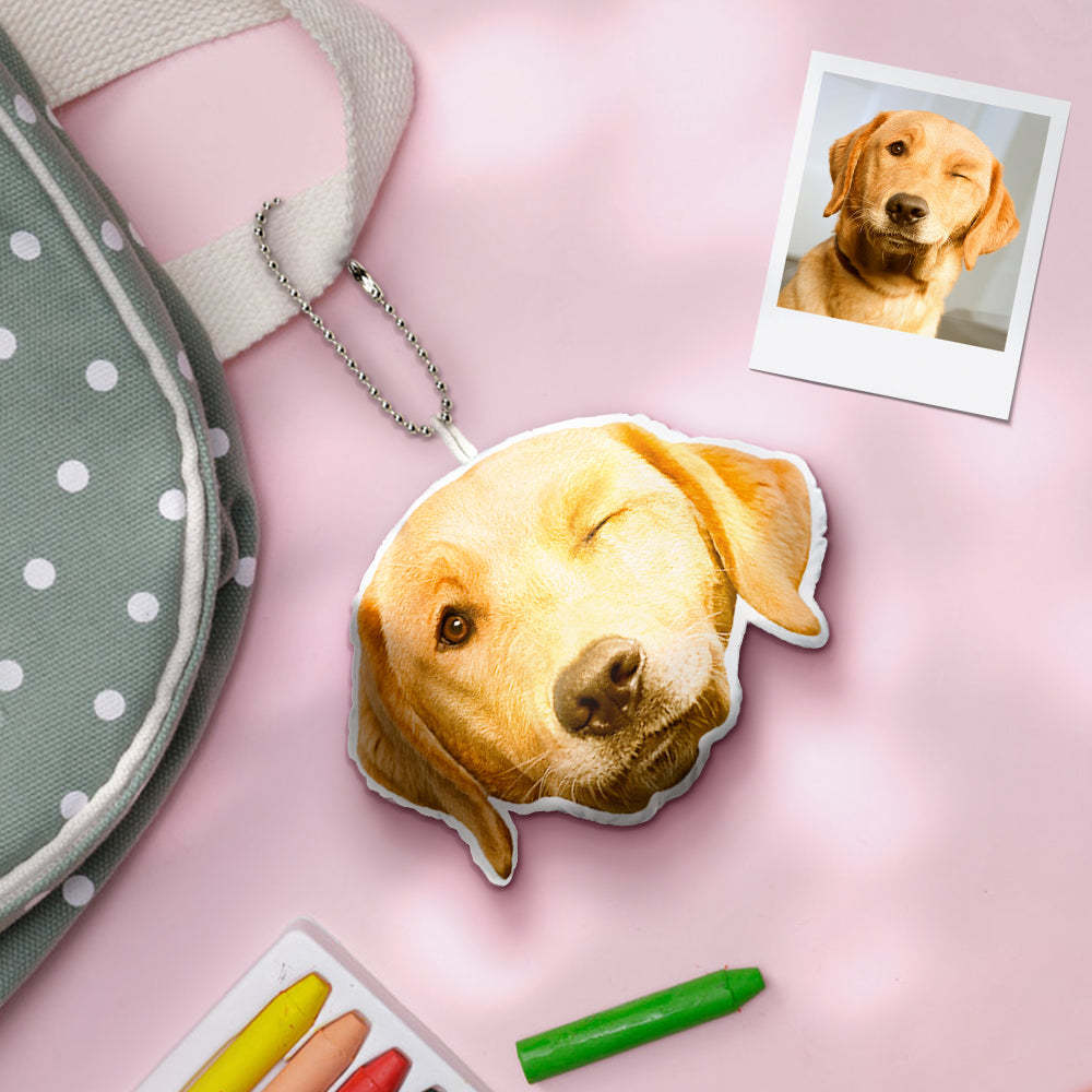 Custom Pet Face Mini Plush Hanging Ornaments with Voice Decorations for Christmas Gifts - Get Photo Blanket