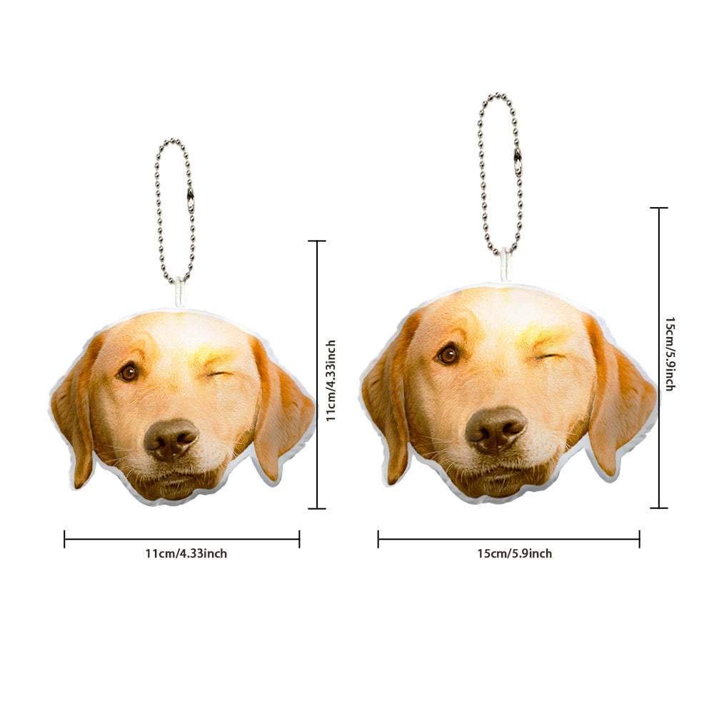Custom Pet Face Mini Plush Hanging Ornaments with Voice Decorations for Christmas Gifts - Get Photo Blanket