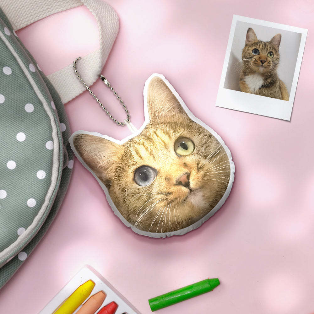 Custom Pet Face Mini Plush Hanging Ornaments with Voice Decorations for Christmas Gifts - Get Photo Blanket