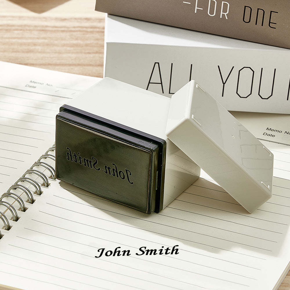 Personalized Name Stamp Custom Signature Stamp Gifts for Teacher - mysiliconefoodbag