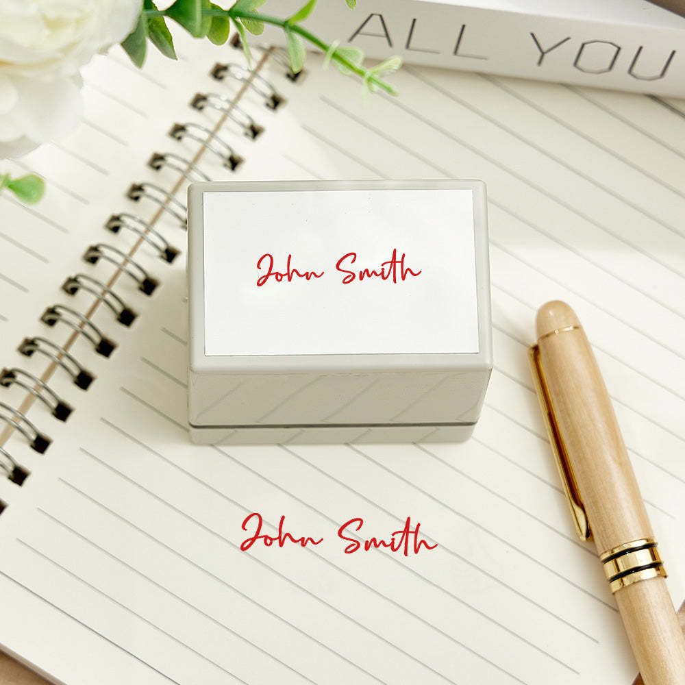 Personalized Name Stamp Custom Signature Stamp Gifts for Teacher - mysiliconefoodbag