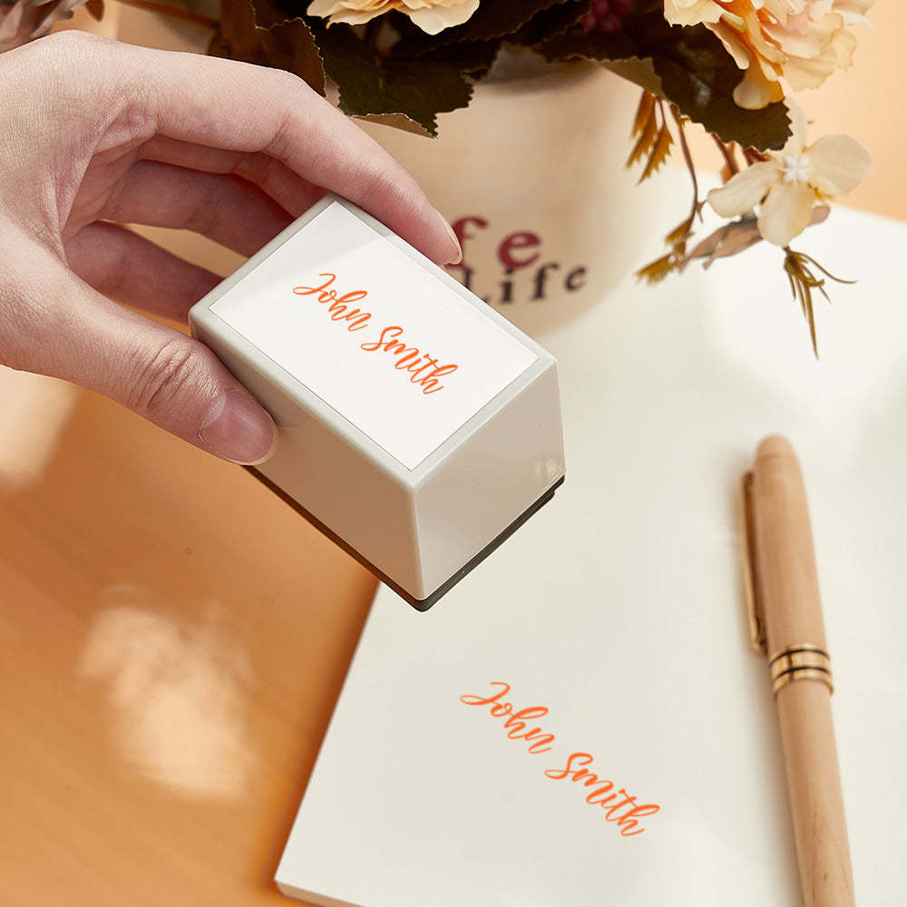 Personalized Name Stamp Custom Signature Stamp Gifts for Teacher - mysiliconefoodbag