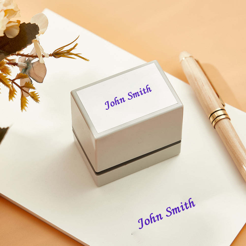 Personalized Name Stamp Custom Signature Stamp Gifts for Teacher - mysiliconefoodbag