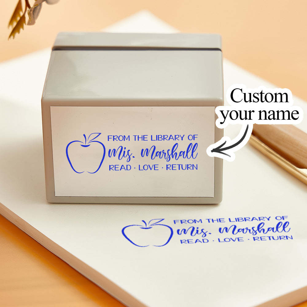 Custom Teacher Stamp Personalized Classroom Library of Stamp for Teacher Gifts - mysiliconefoodbag