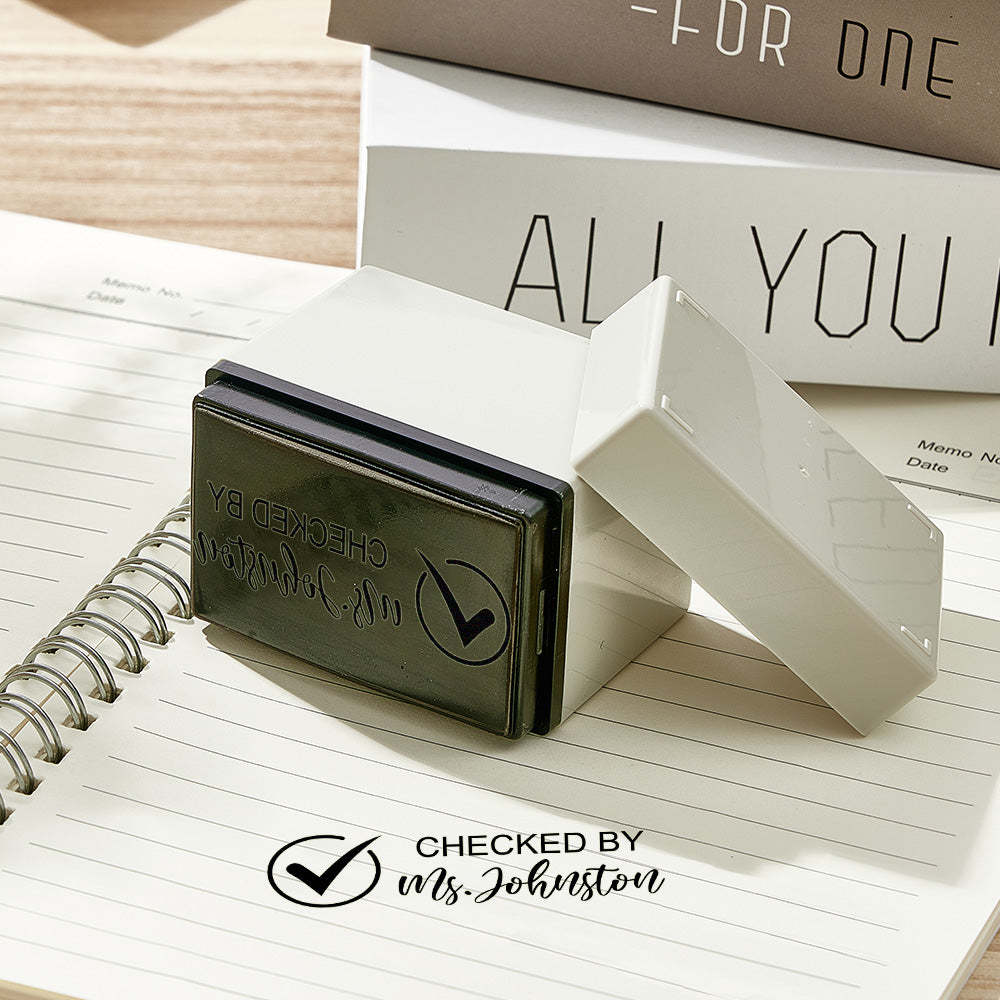 Personalized Teacher Stamp with Name Classroom Teacher Stamp for Teacher Gifts - mysiliconefoodbag