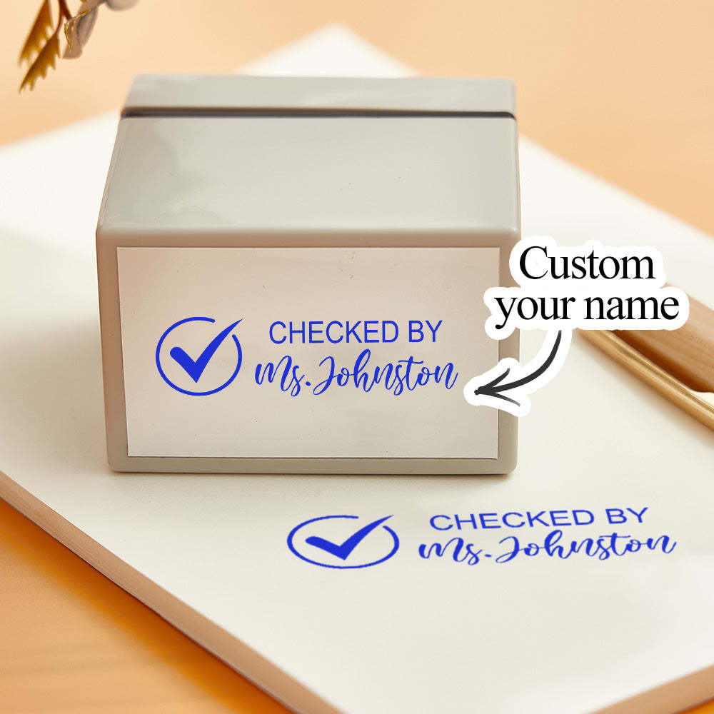 Personalized Teacher Stamp with Name Classroom Teacher Stamp for Teacher Gifts - mysiliconefoodbag