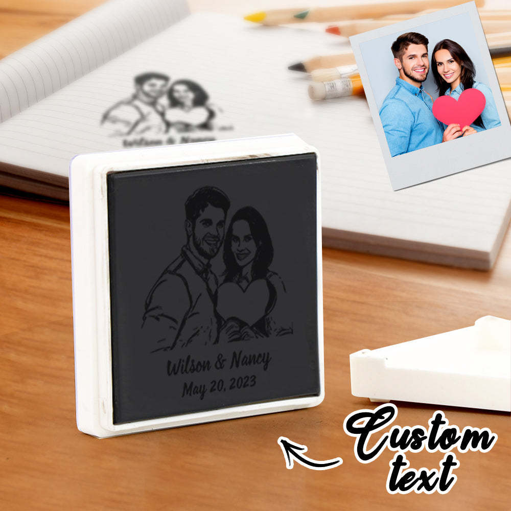 Custom Portrait Stamps Personalized Funny Stamp Gift for Birthday or Wedding - mysiliconefoodbag