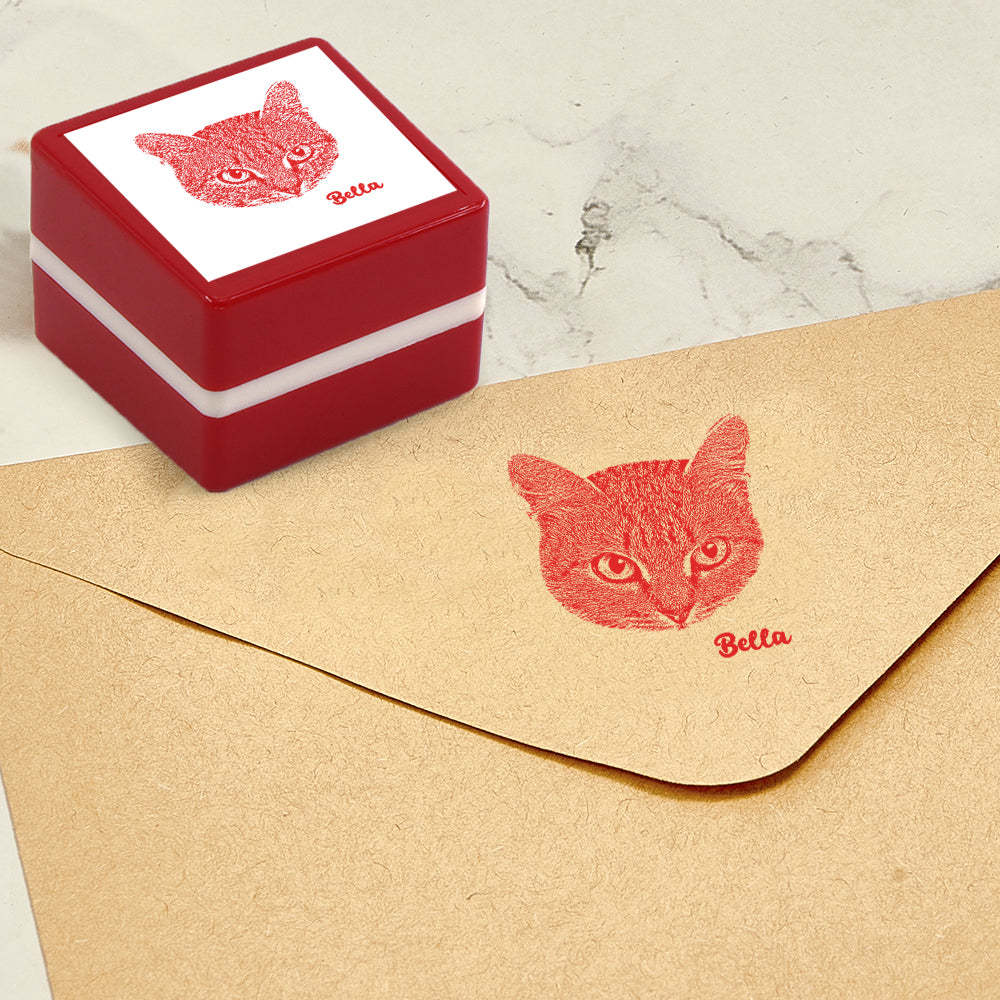 Personalized Portrait Stamp Custom with Name Stamps Funny Gifts - mysiliconefoodbag