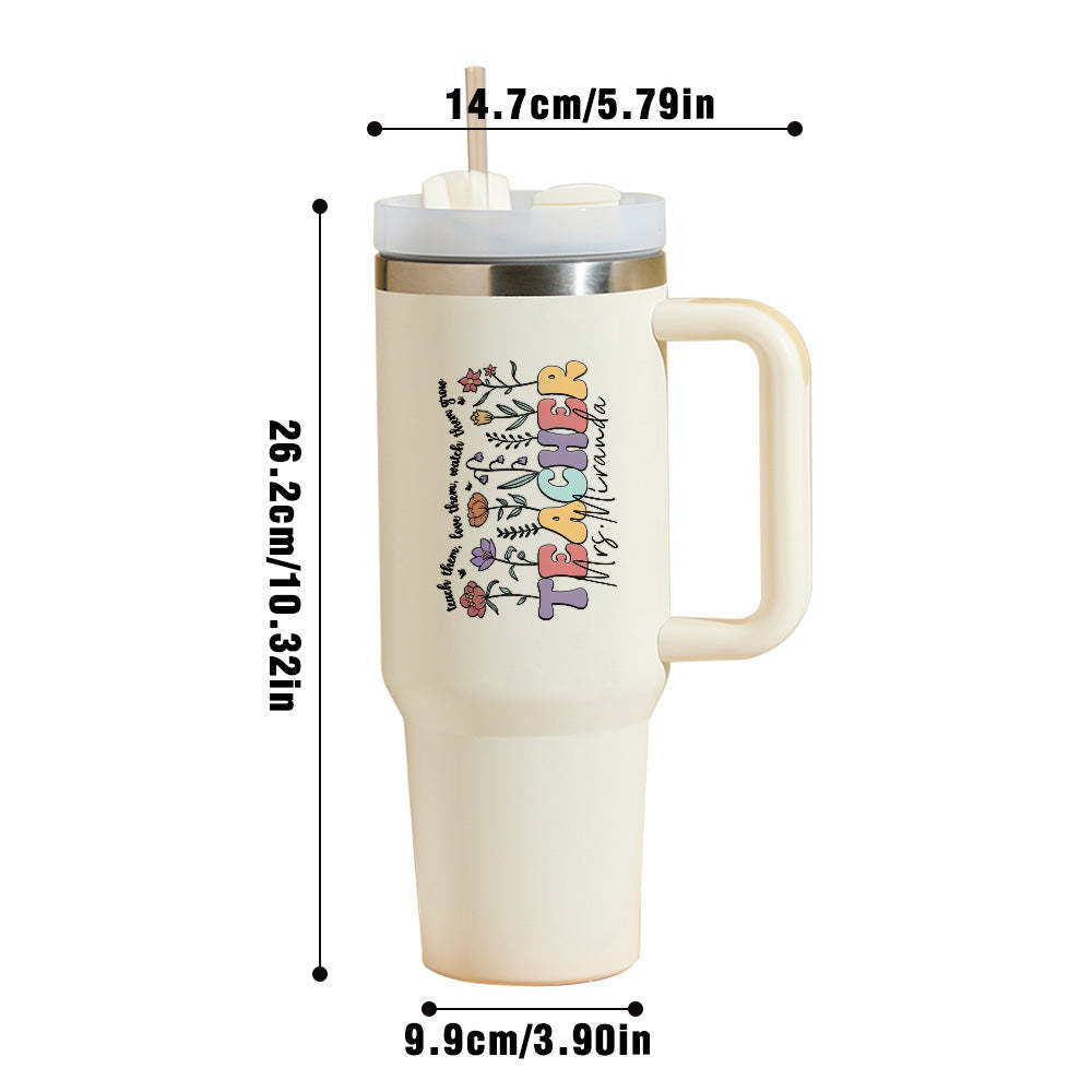 Personalized Teacher 40oz Tumbler Back to School Gift - mysiliconefoodbag