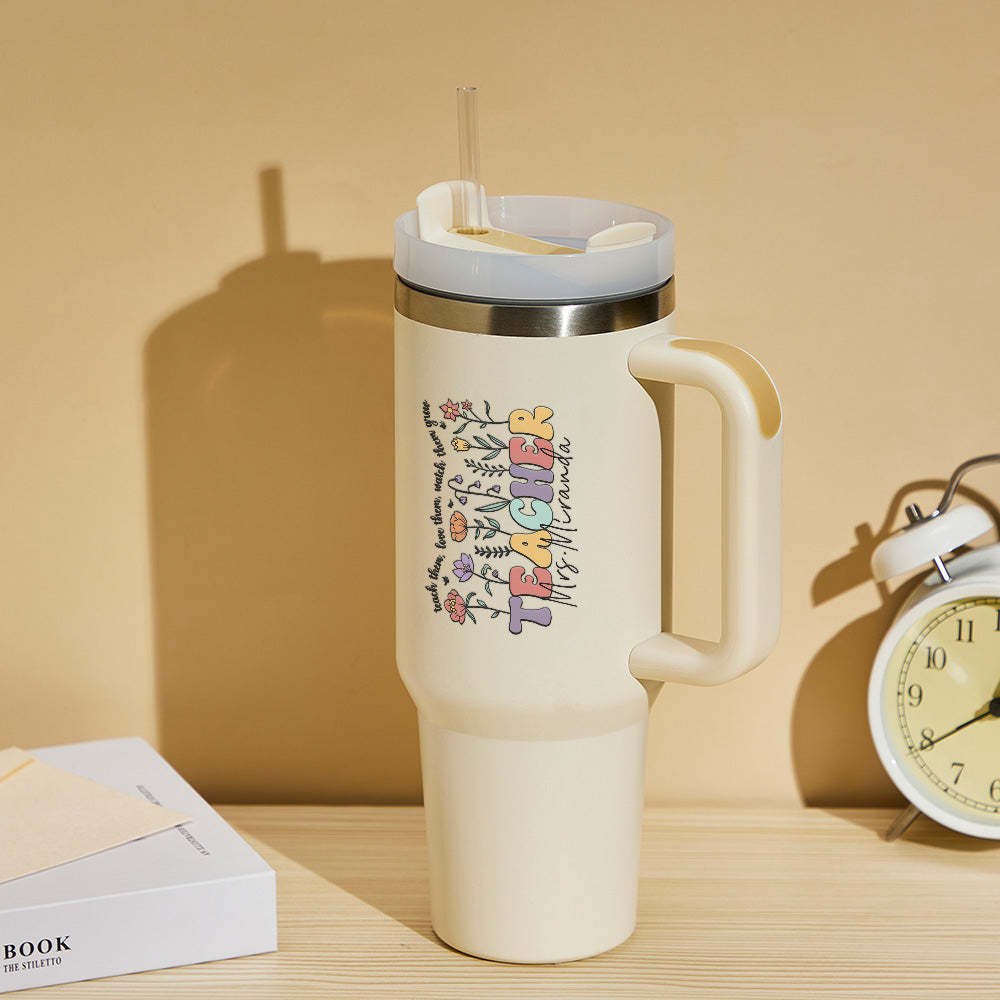 Personalized Teacher 40oz Tumbler Back to School Gift - mysiliconefoodbag