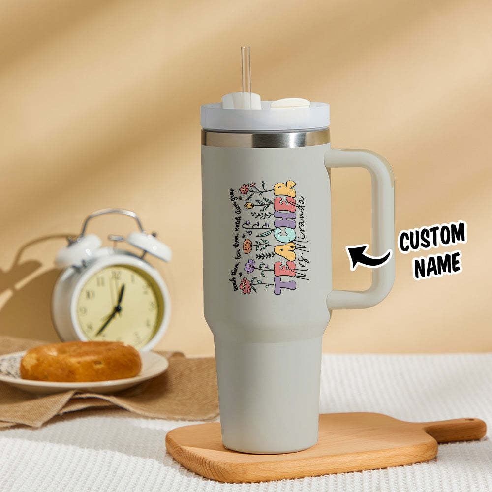 Personalized Teacher 40oz Tumbler Back to School Gift - mysiliconefoodbag