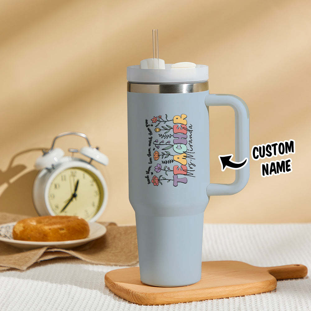 Personalized Teacher 40oz Tumbler Back to School Gift - mysiliconefoodbag
