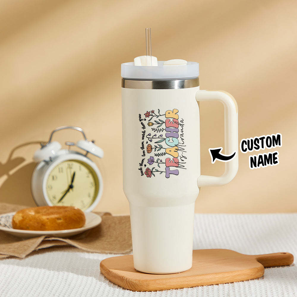 Personalized Teacher 40oz Tumbler Back to School Gift - mysiliconefoodbag