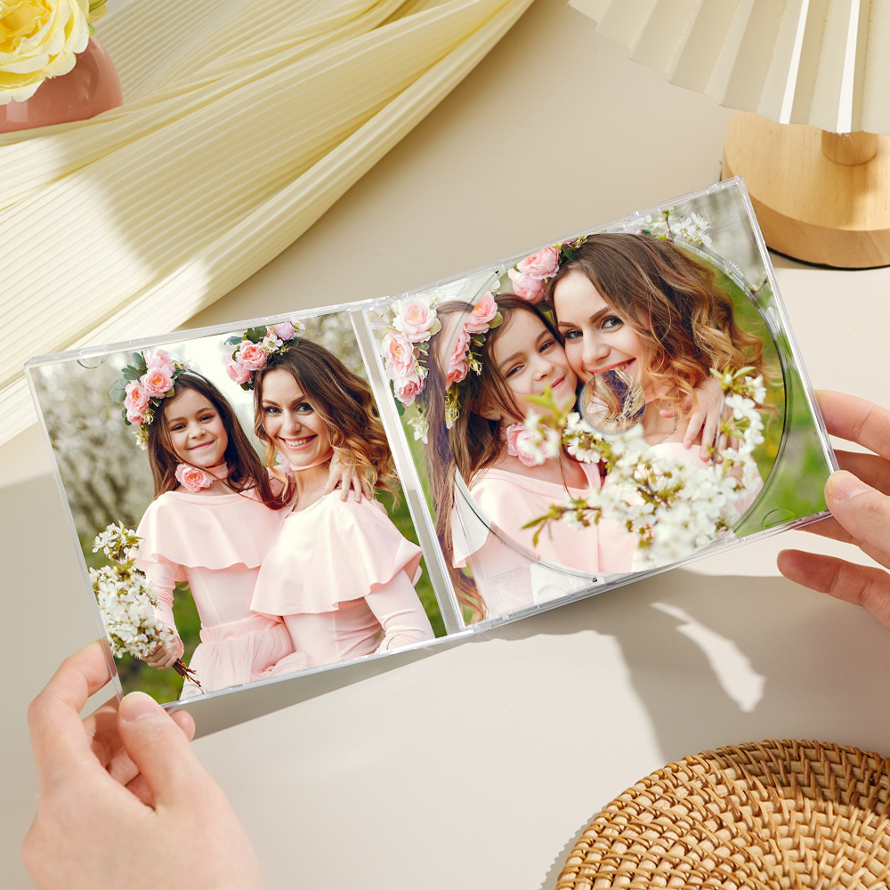 Custom CD & Jewel Case 16 Songs| Mother's DaY Gift PrintYourDisc Custom CD Mixtape | Personalized Custom CD Album Gift for Mom