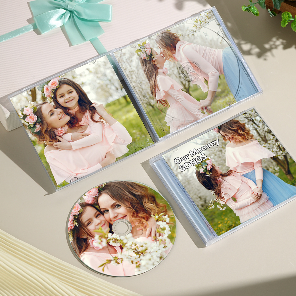 Custom CD & Jewel Case 16 Songs| Mother's DaY Gift PrintYourDisc Custom CD Mixtape | Personalized Custom CD Album Gift for Mom