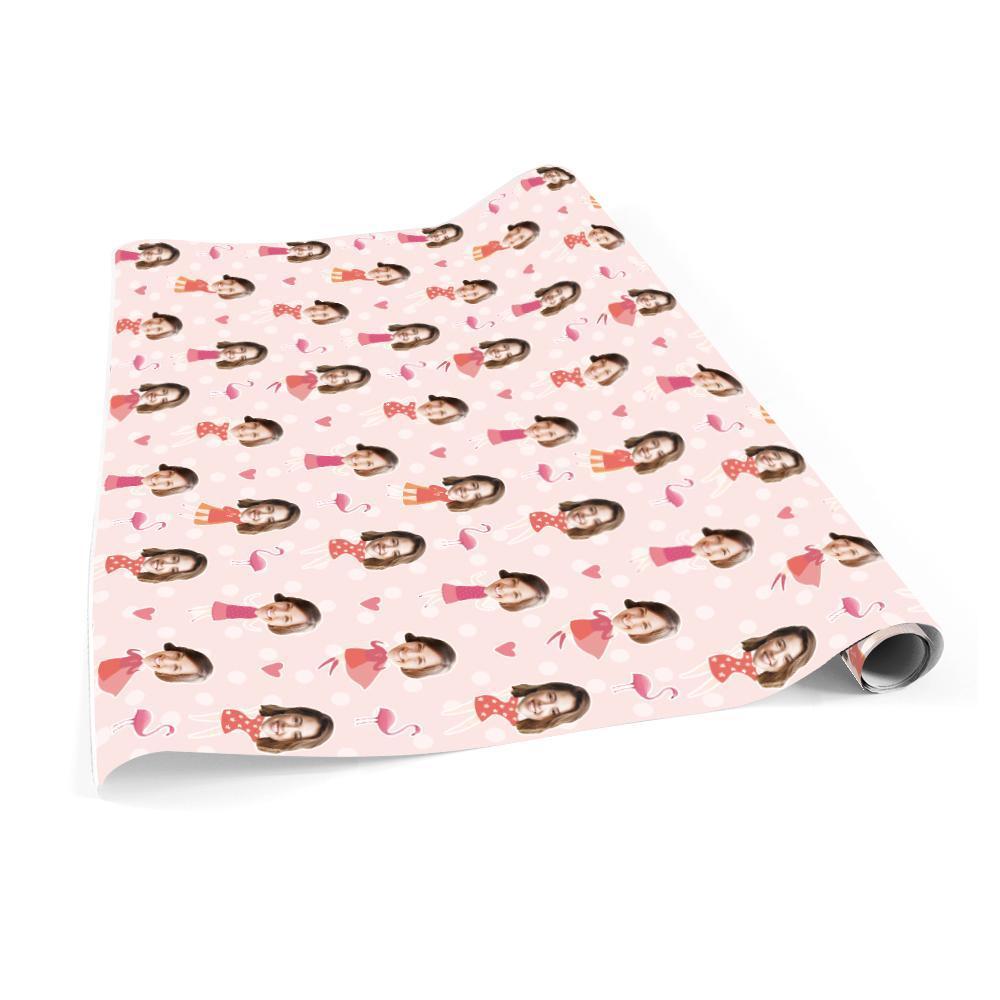 Custom Face Christmas Gift Wrapping Paper