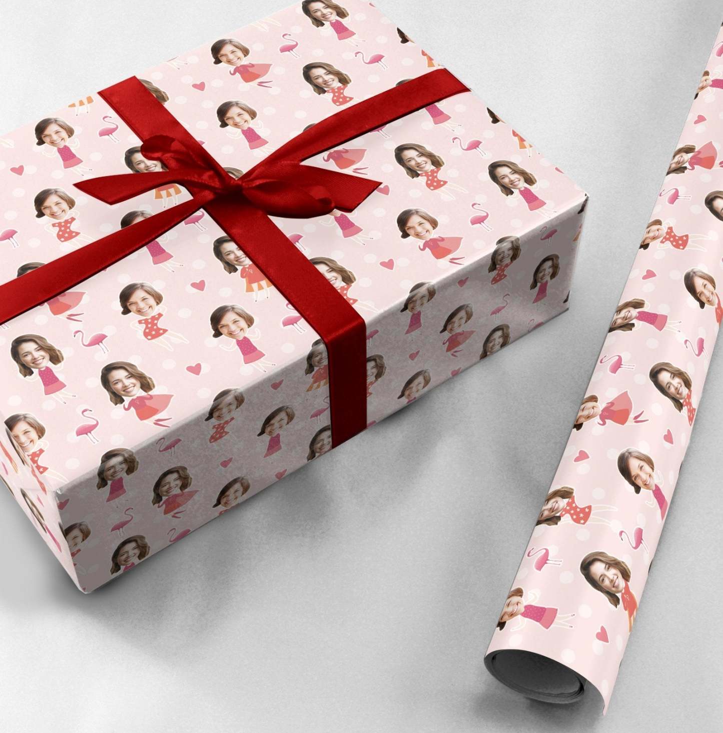 Custom Face Christmas Gift Wrapping Paper