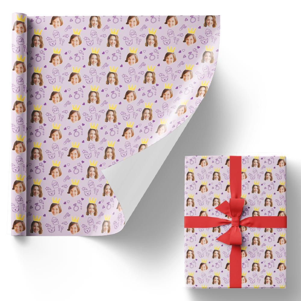Custom Face Christmas Gift Wrapping Paper