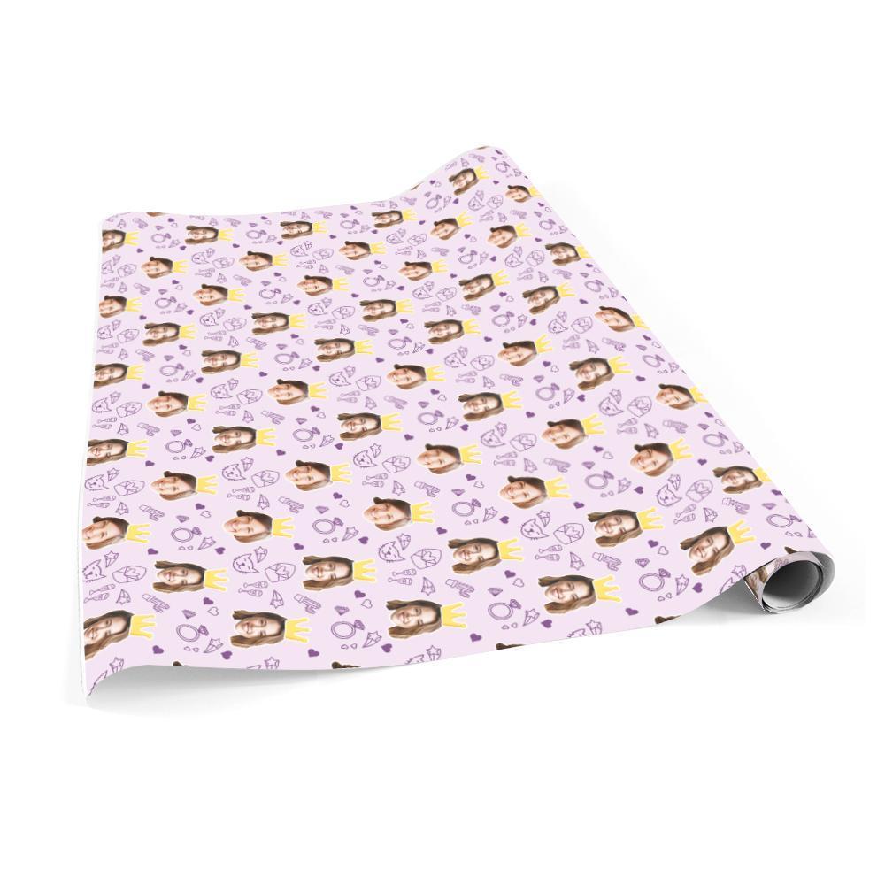 Custom Face Christmas Gift Wrapping Paper