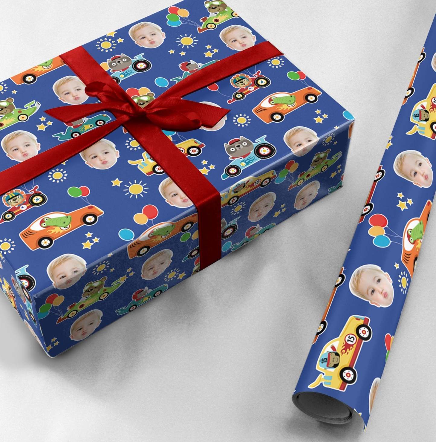 Custom Face Christmas Gift Wrapping Paper For Kids