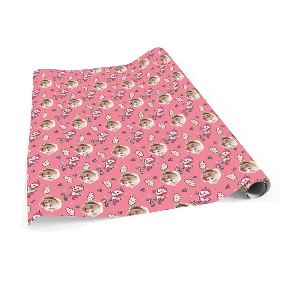 Custom Face Christmas Gift Wrapping Paper For Kids
