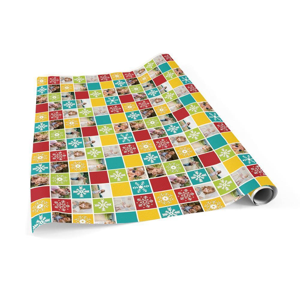 Custom Photo Collage Christmas Gift Wrapping Paper