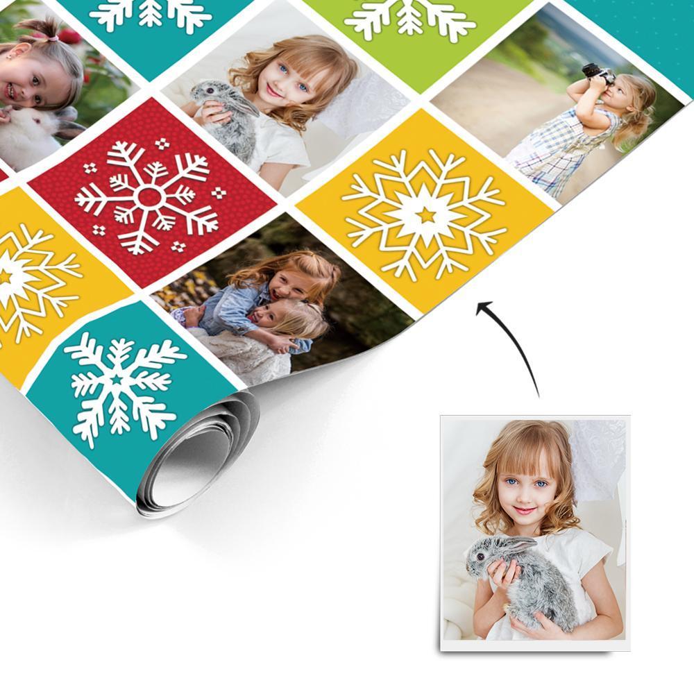 Custom Photo Collage Christmas Gift Wrapping Paper