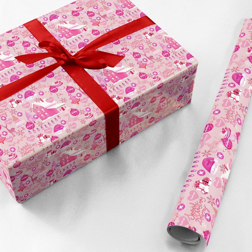 Custom Name & Initials Birthday Gift Wrapping Paper