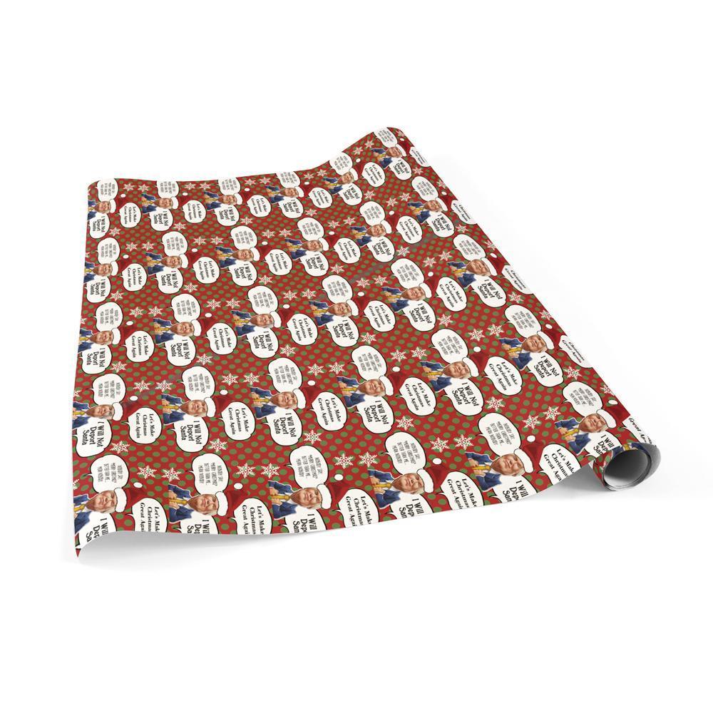 Christmas Gift Wrapping Paper Funny Trump