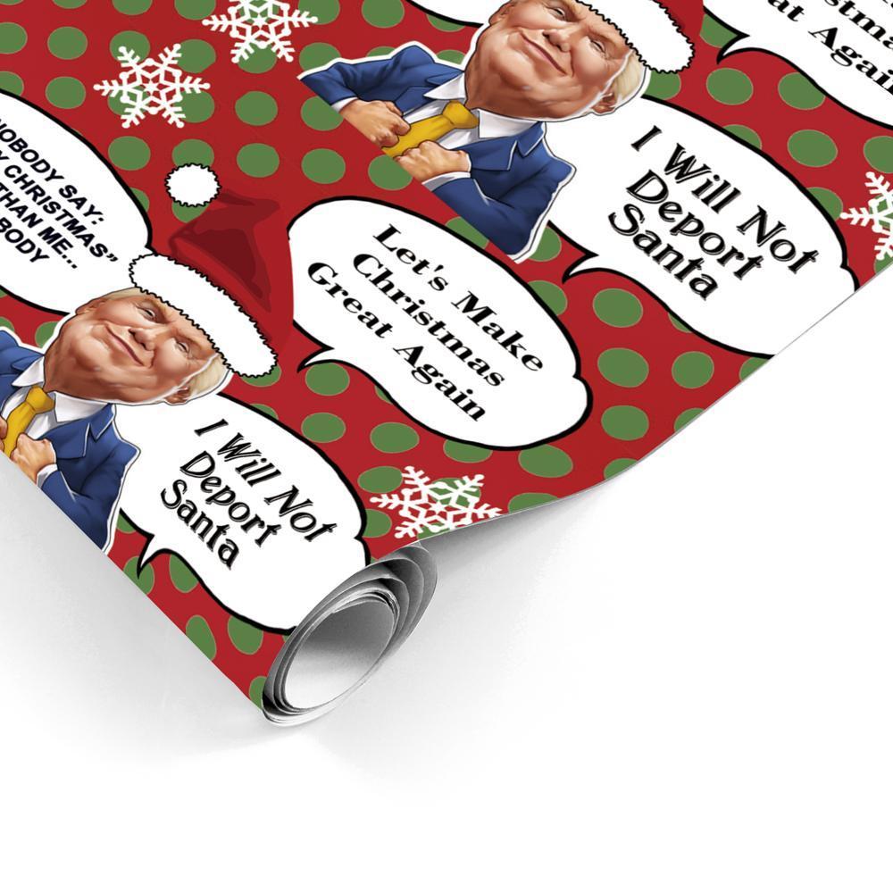 Christmas Gift Wrapping Paper Funny Trump