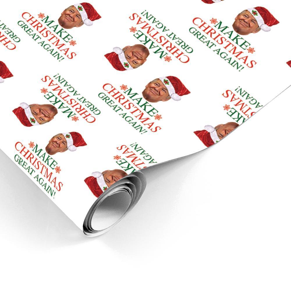 Christmas Gift Wrapping Paper Funny Trump