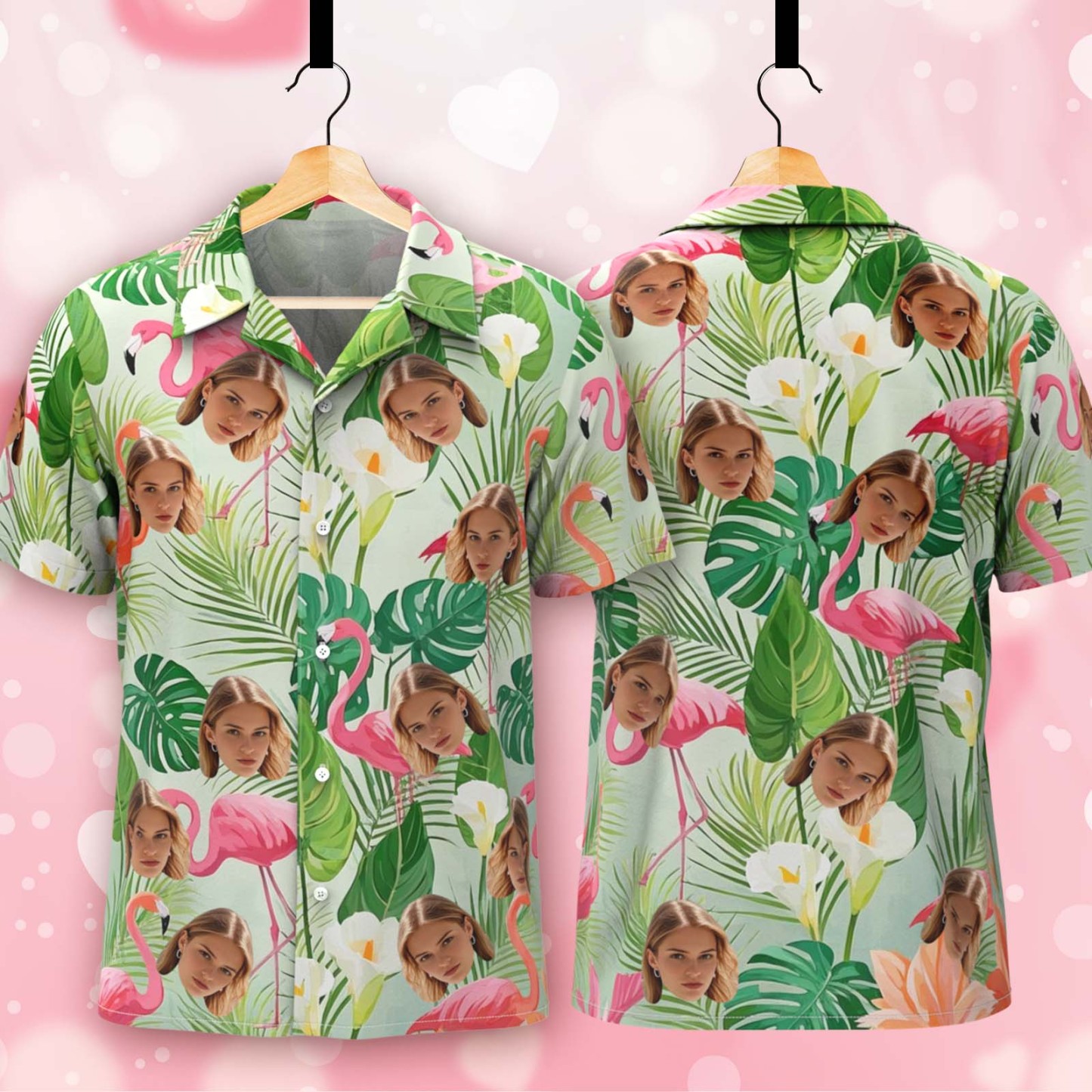 Custom Hawaiian Shirts Colorful Flamingo Aloha Beach Shirt For Men