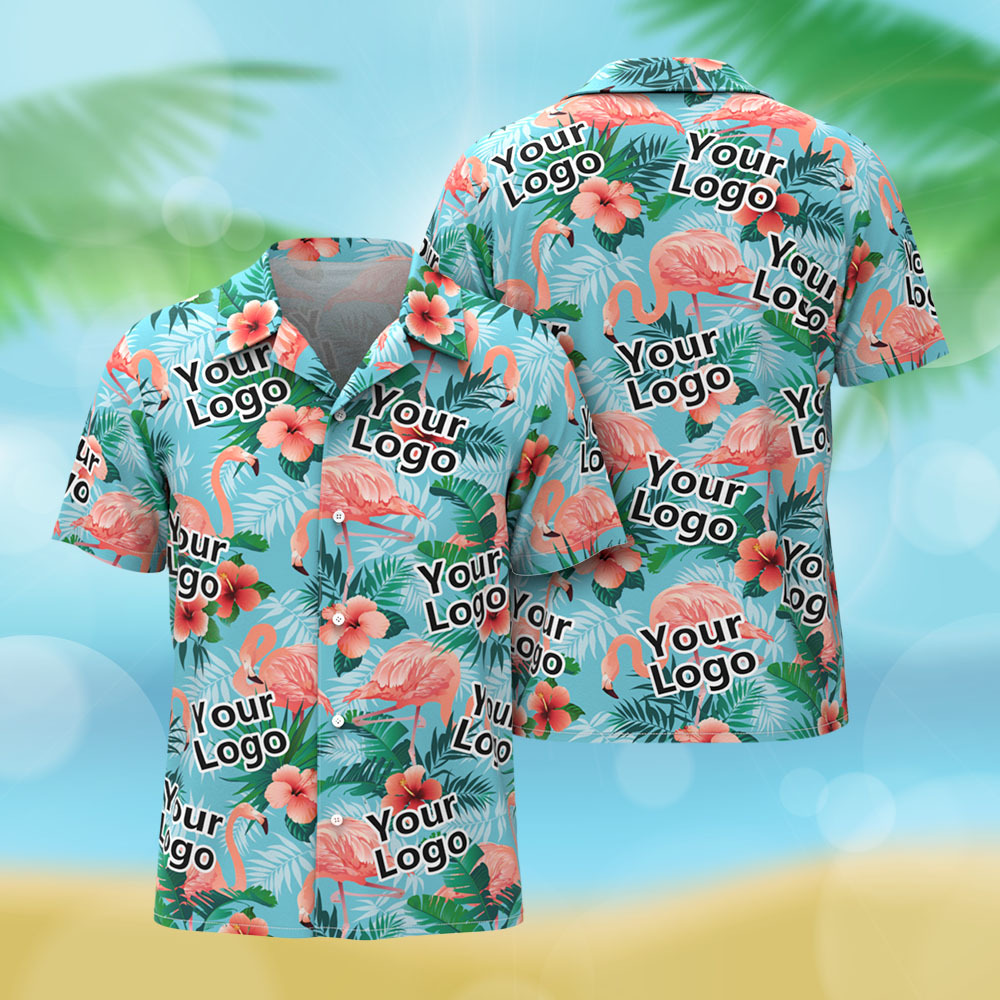 Custom Hawaiian Shirt Flamingo Photo Hawaiian Shirt Funny Vacation Party Shirts