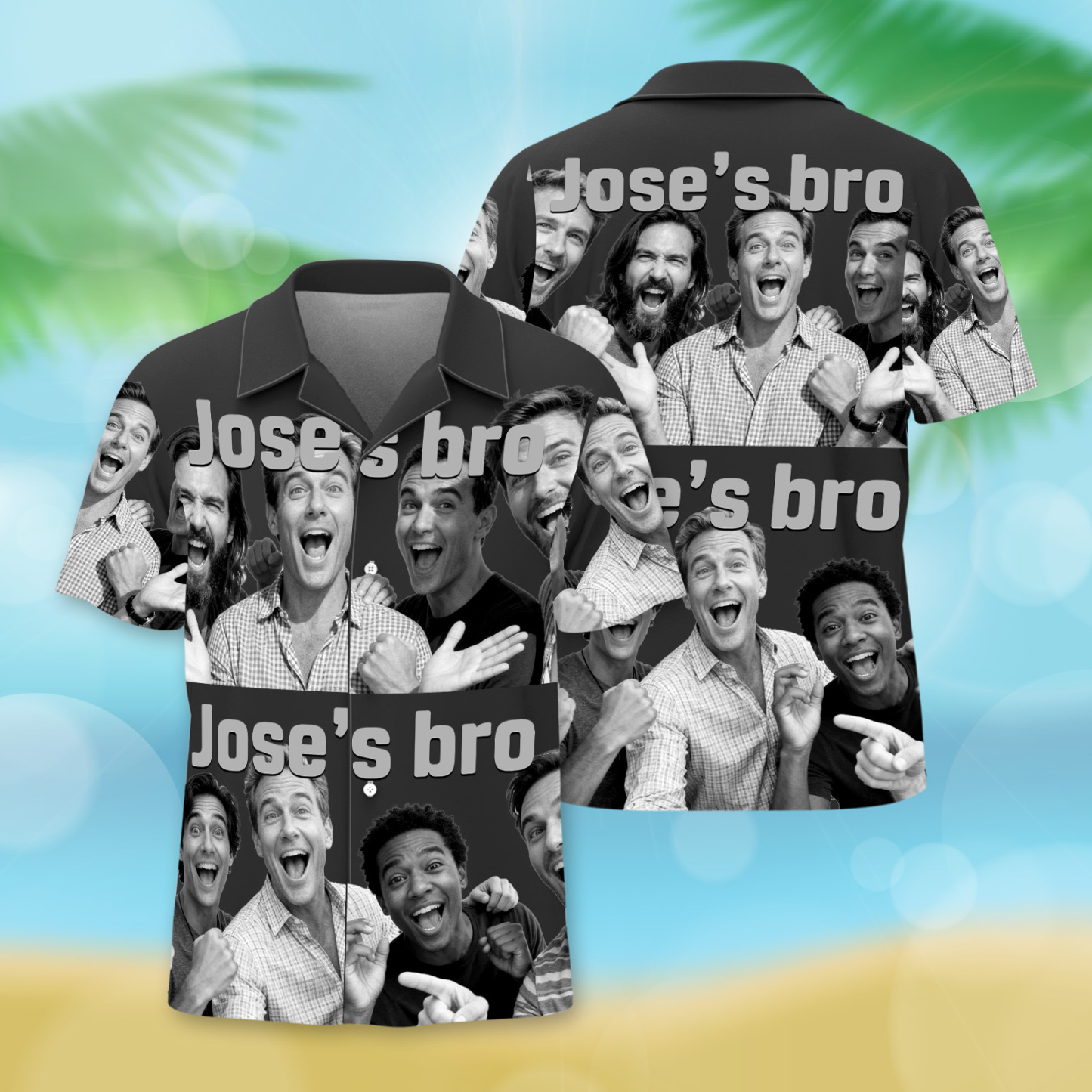 Custom Men's Button Down Shirt Hawaiian Shirt Comfy Print Short Sleeve Christmas Gift For Him