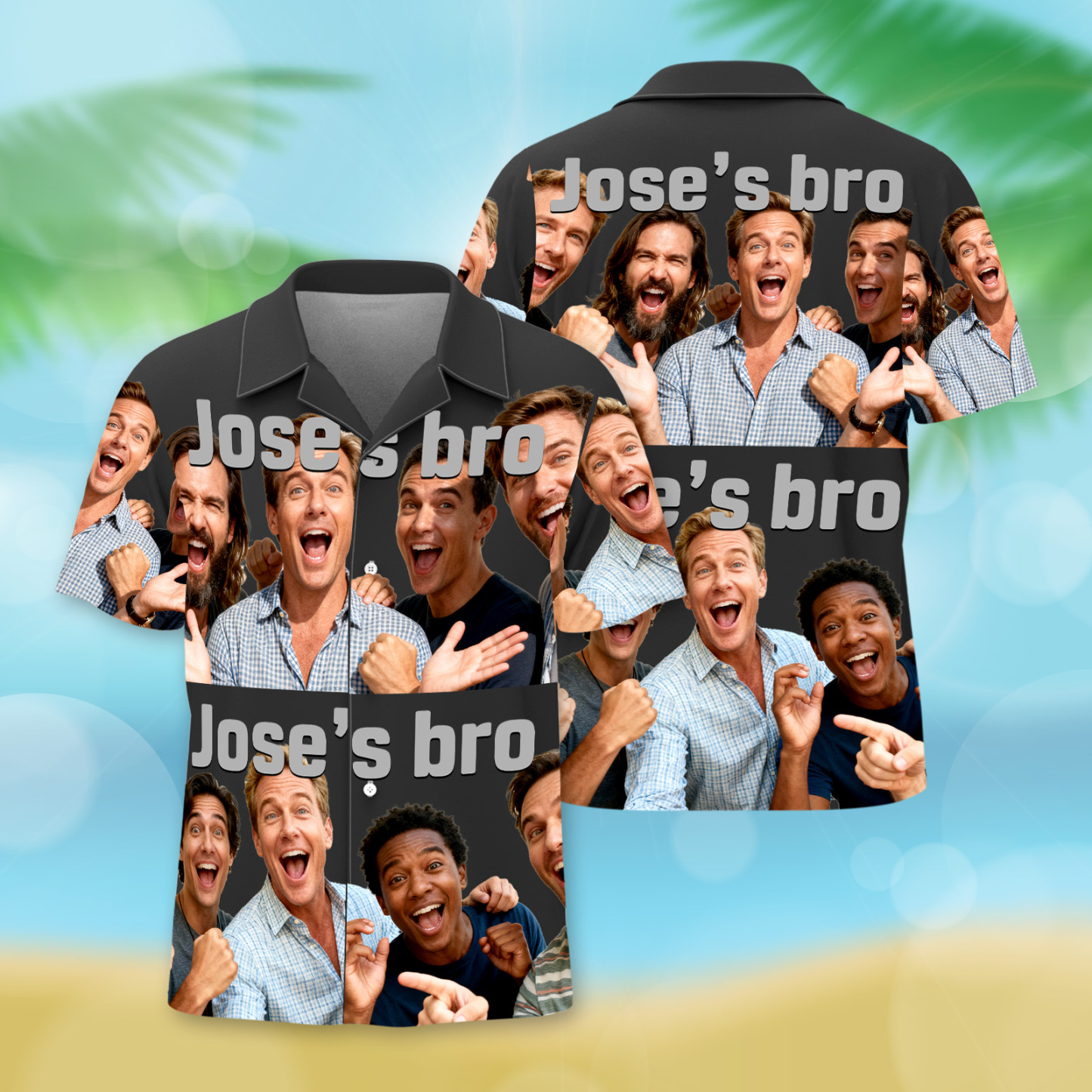 Custom Men's Button Down Shirt Hawaiian Shirt Comfy Print Short Sleeve Christmas Gift For Him