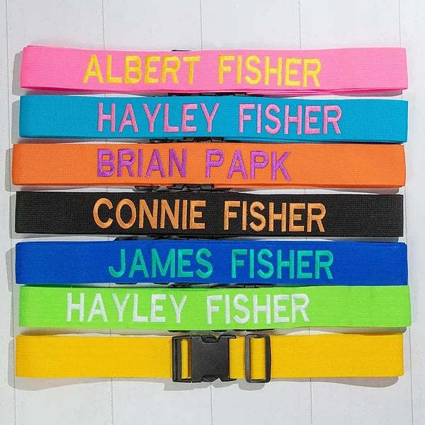 Personalized Name Embroidery Luggage Strap Suitcase Safe Luggage Belt Gifts for Friend - mysiliconefoodbag