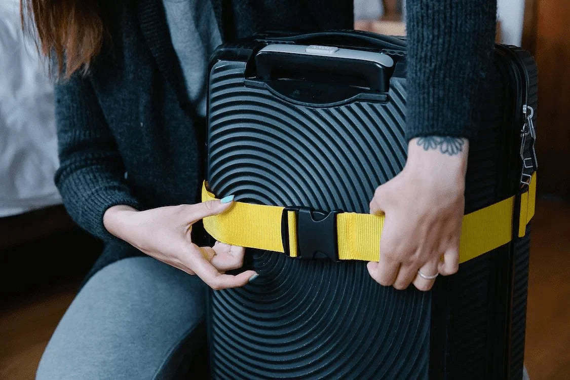 Personalized Name Embroidery Luggage Strap Suitcase Safe Luggage Belt Gifts for Friend - mysiliconefoodbag