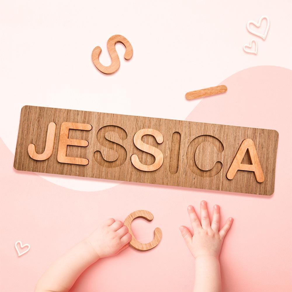 Toddler Wooden Name Puzzle Wooden Toy for Kids Gift for Newbirth Baby (Large Size)
