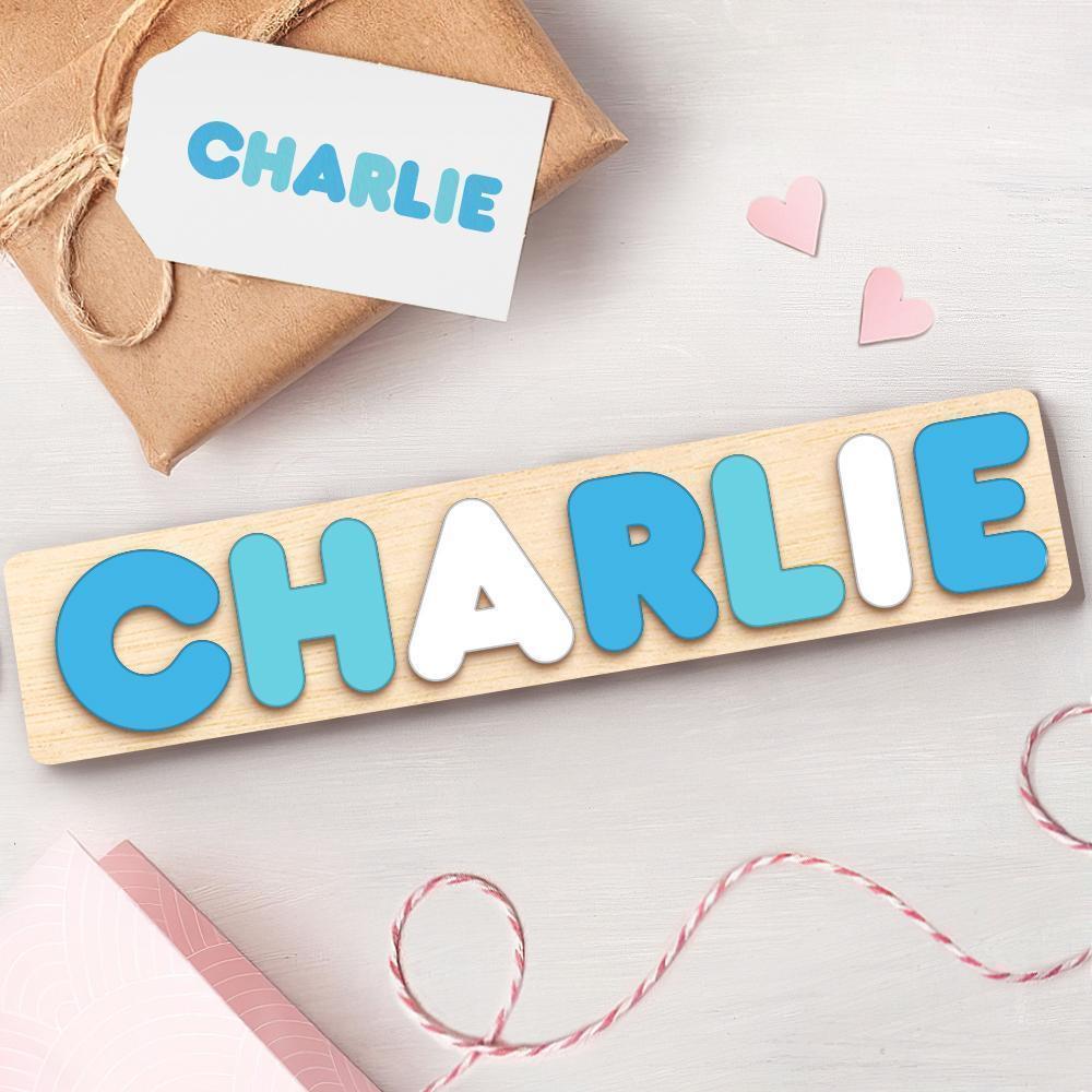 Personalised Name Puzzle Wooden Toy Custom Your Name Puzzle for Toddlers