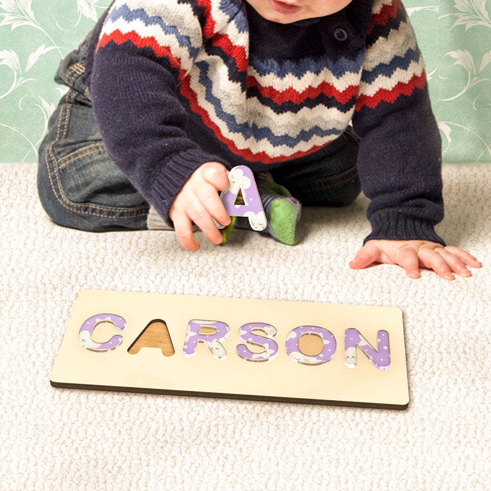 Custom Acrylic Name Puzzle Personalised Name Puzzle Montessori Toys for Baby Gift - makephotopuzzleuk