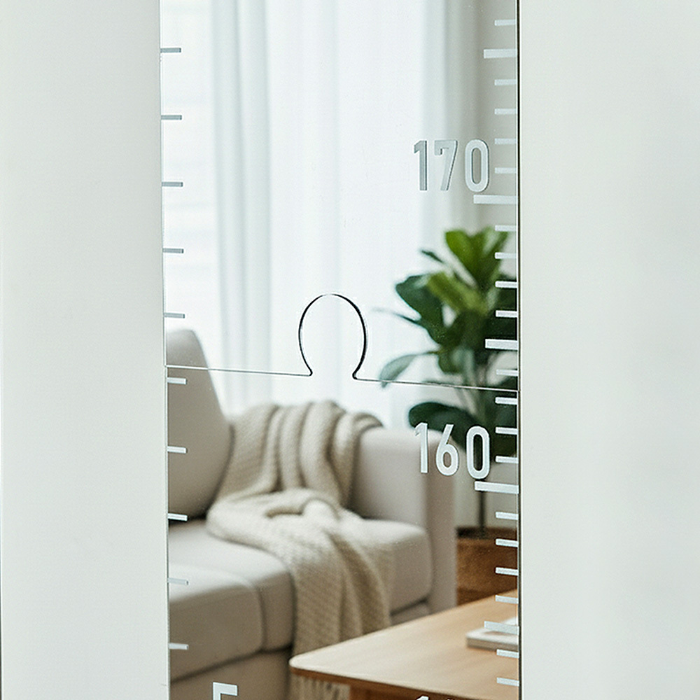 Acrylic Mirror Growth Chart Wall Sticker in Inches & cm With Custom Words Kids Personalized Your Height Measurement Mirror in Inches & cm, Decal for Family Baby Room, Nursery, Kindergarten