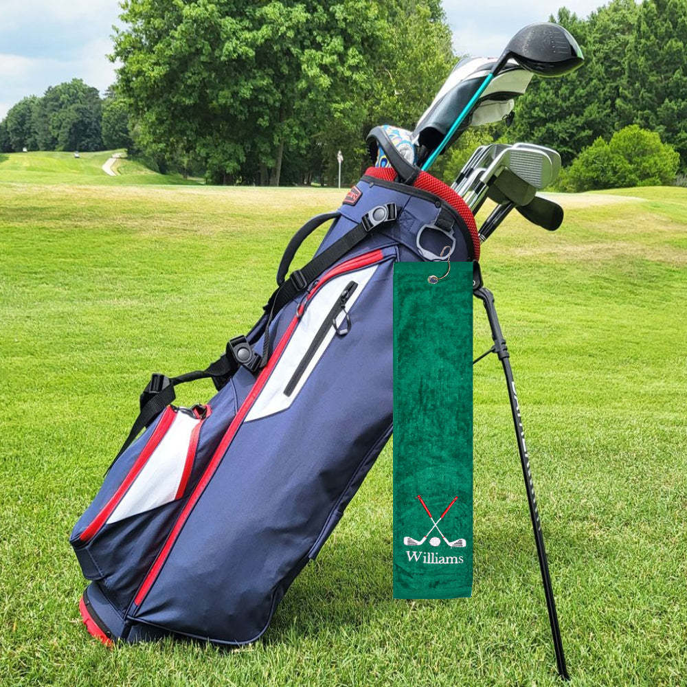 Personalized Embroidered Name Golf Towel with Clip Golf Accessories Gift for Men Women Golf Lovers - mysiliconefoodbag