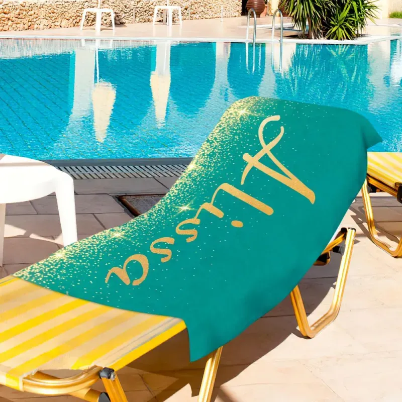 Personalised Towel Engraved with Name Colorful