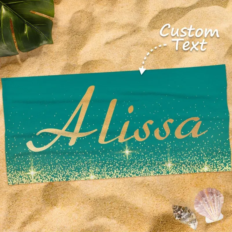 Personalised Towel Engraved with Name Colorful